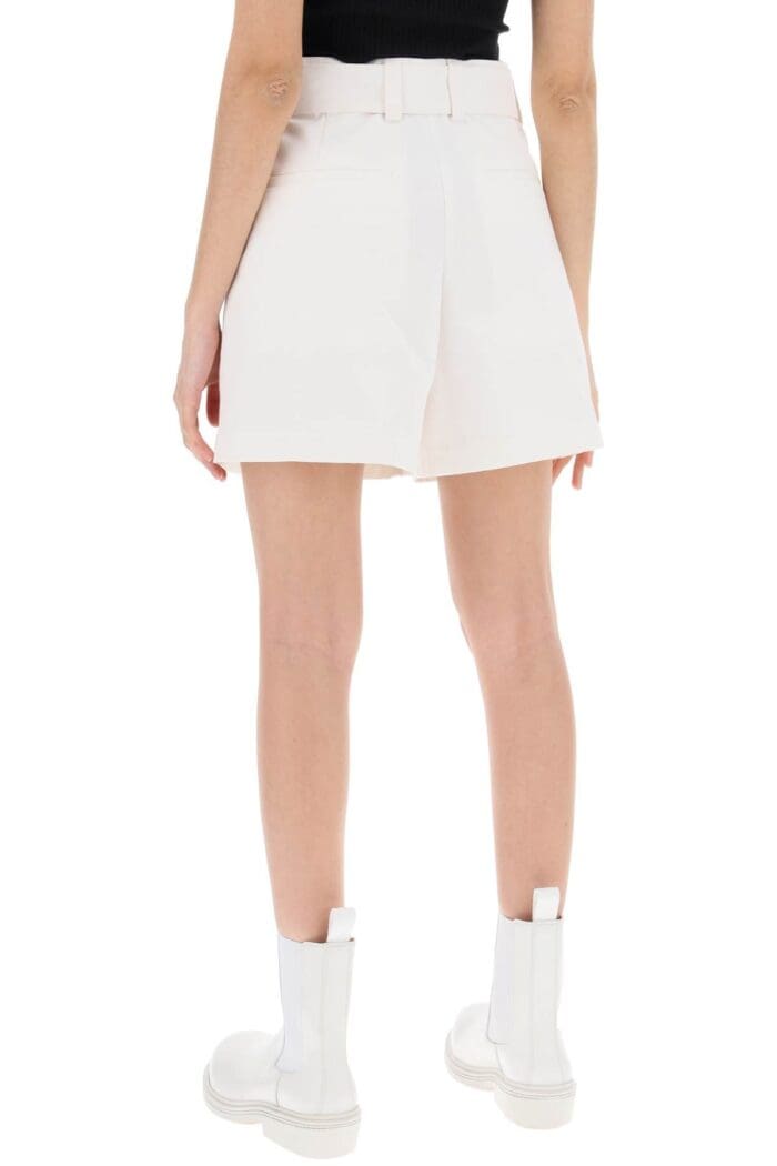 JIL SANDER Cotton Bermuda Shorts With Removable Belt