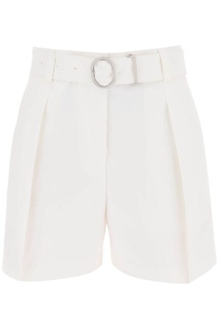 JIL SANDER Cotton Bermuda Shorts With Removable Belt