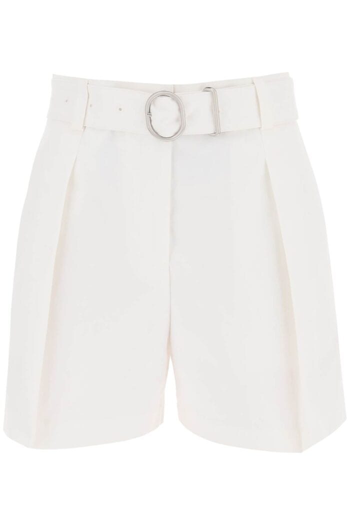 JIL SANDER Cotton Bermuda Shorts With Removable Belt