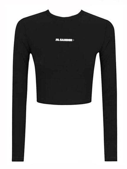 JIL SANDER CROPPED TOP WITH LOGO