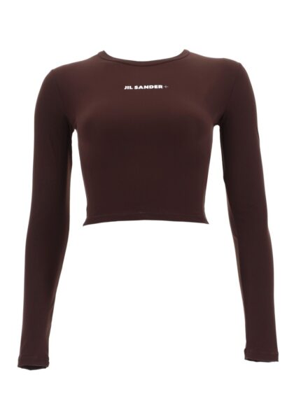 JIL SANDER CROPPED TOP WITH LOGO