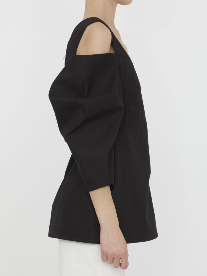 Jil Sander Cut-out cotton top