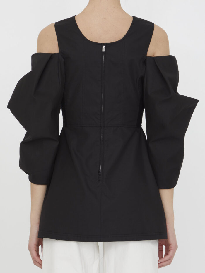 Jil Sander Cut-out cotton top