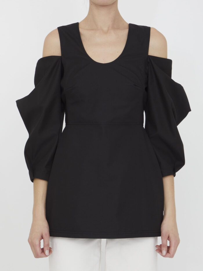 Jil Sander Cut-out cotton top