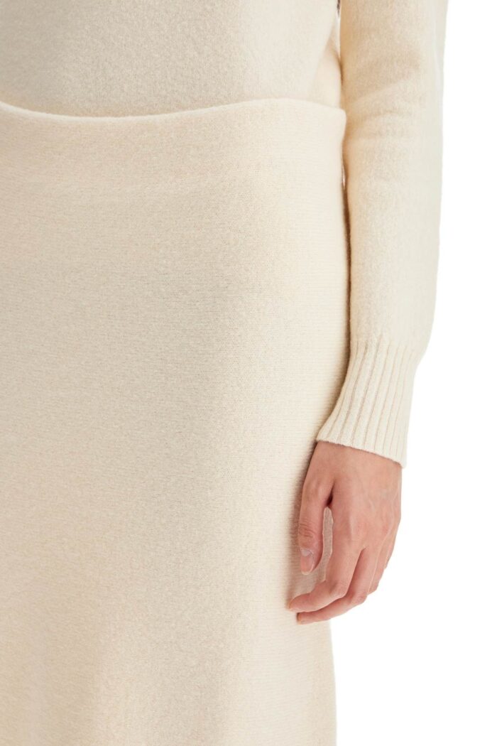 JIL SANDER Flared Midi Wool Skirt With A