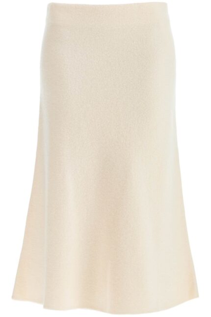 JIL SANDER Flared Midi Wool Skirt With A