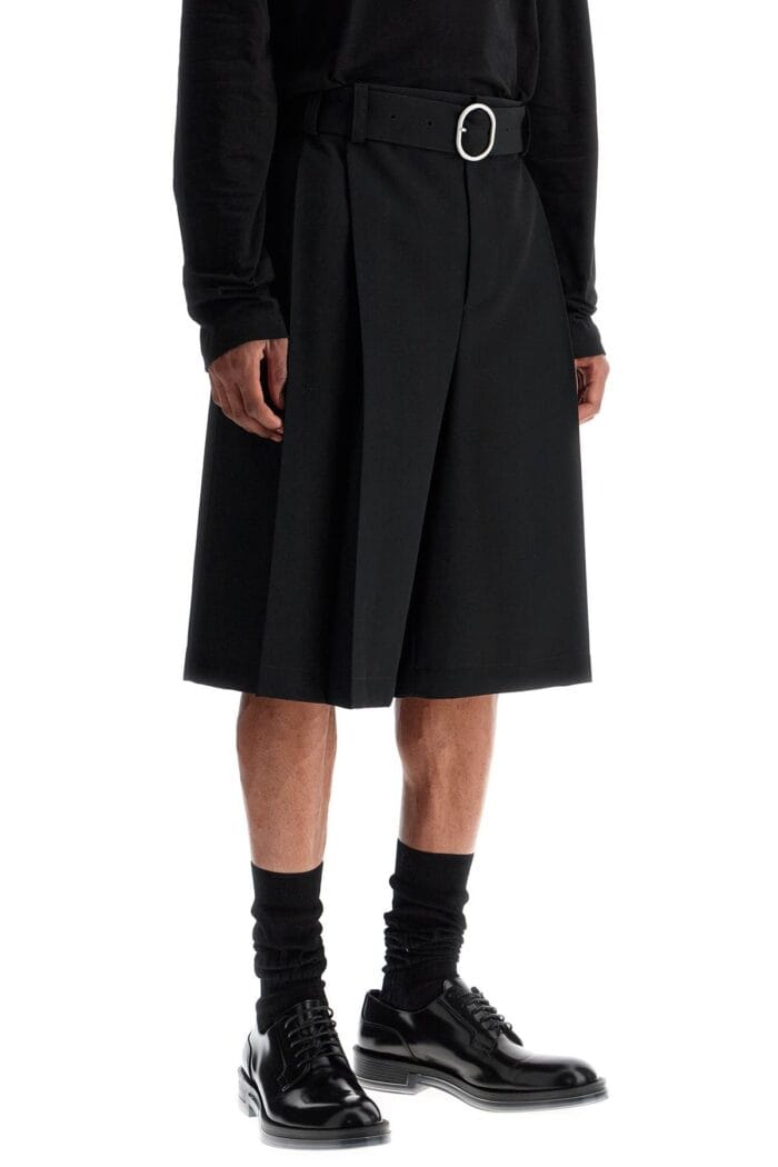 JIL SANDER Gabardine Bermuda Shorts