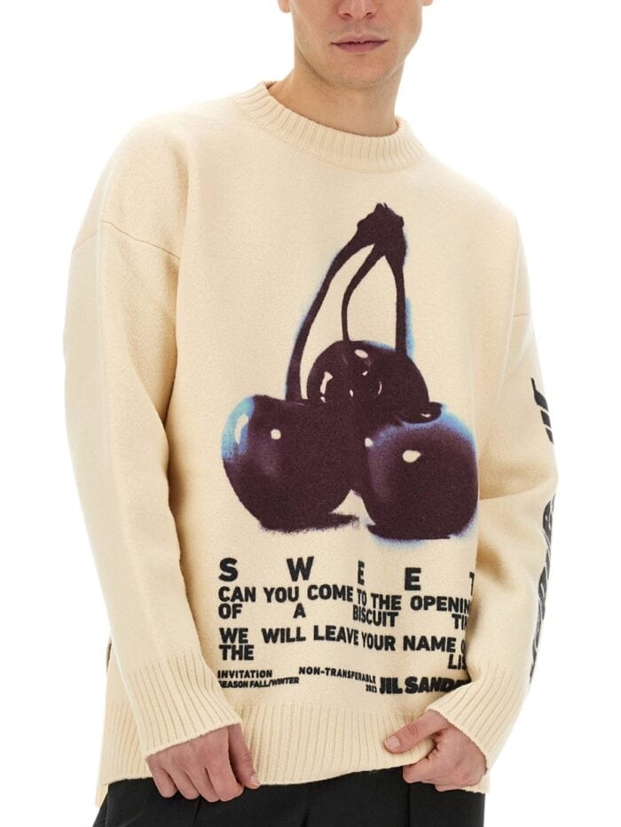 JIL SANDER JERSEY WITH EMBROIDERY