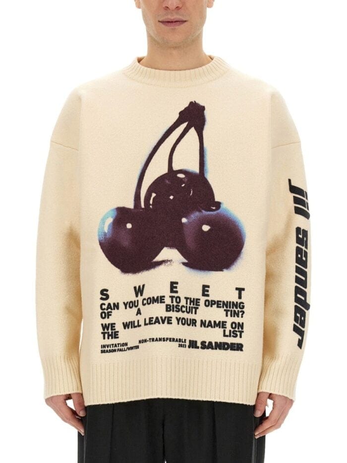 JIL SANDER JERSEY WITH EMBROIDERY