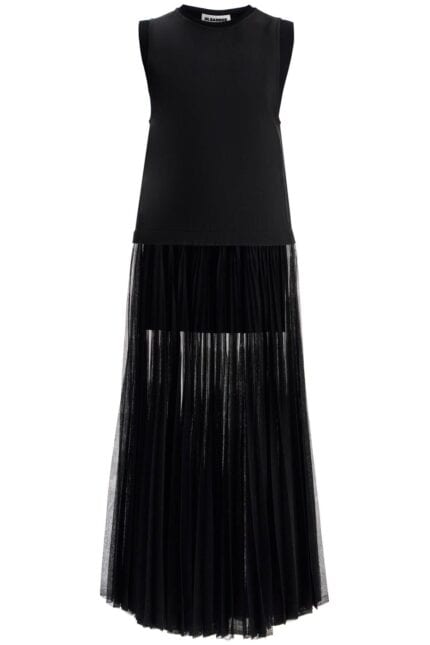 JIL SANDER Layered Dress With Pleated Skirt