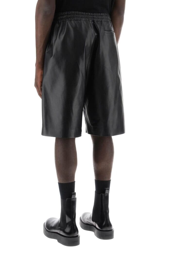 JIL SANDER Leather Bermuda Shorts For