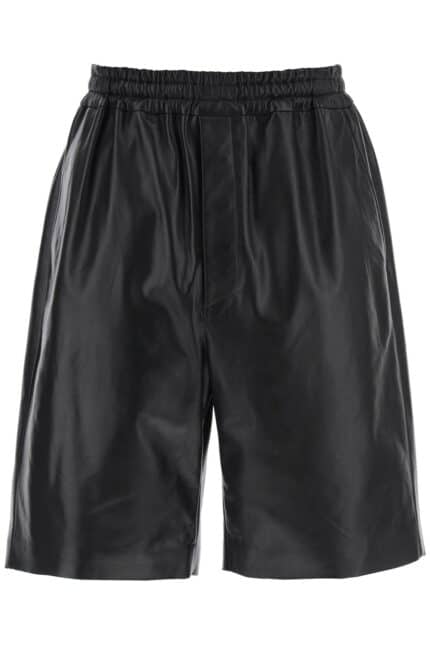 JIL SANDER Leather Bermuda Shorts For