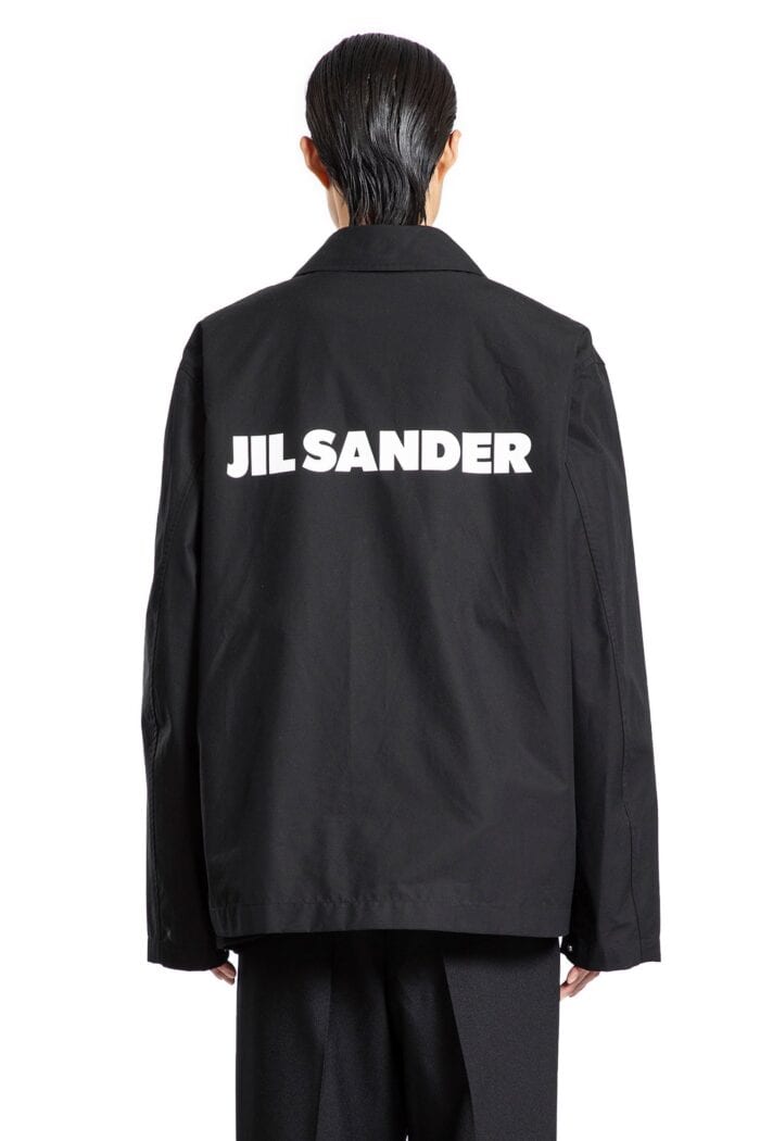 JIL SANDER Lightweight Cotton Poplin Logo Jacket