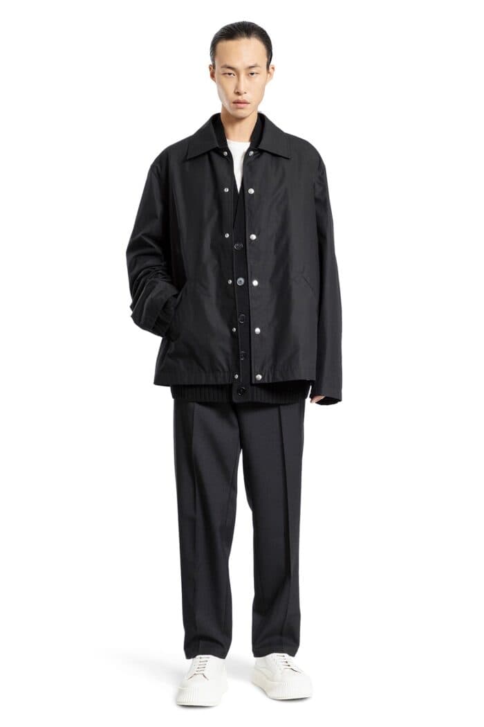 JIL SANDER Lightweight Cotton Poplin Logo Jacket