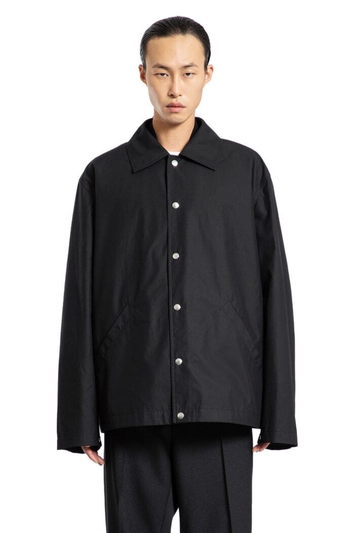 JIL SANDER Lightweight Cotton Poplin Logo Jacket