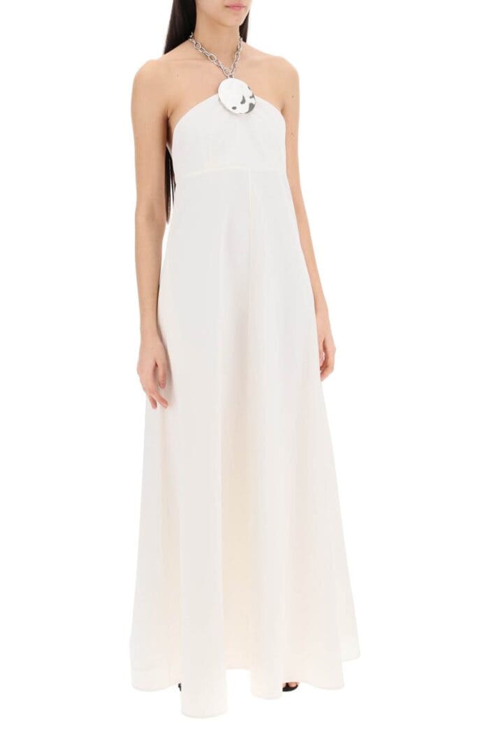 JIL SANDER Long Dress With Necklace