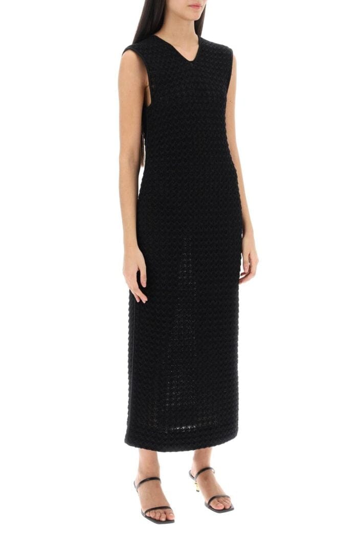 JIL SANDER Midi Dress In Openwork Knit