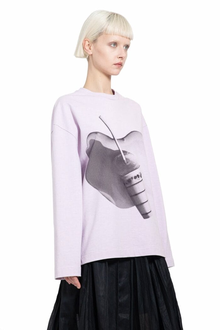 JIL SANDER Milkshake Print Long Sleeve T-shirt