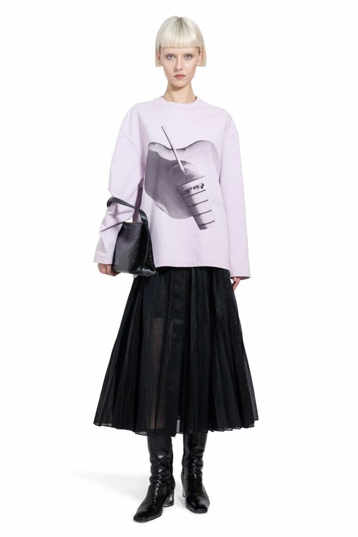 JIL SANDER Milkshake Print Long Sleeve T-shirt