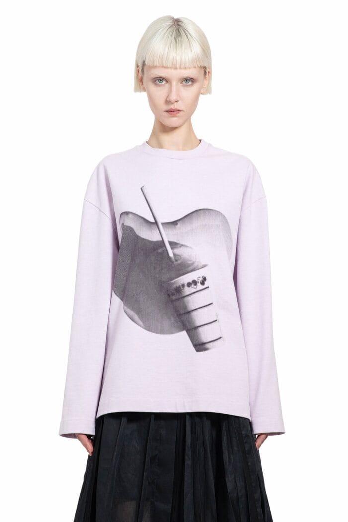 JIL SANDER Milkshake Print Long Sleeve T-shirt