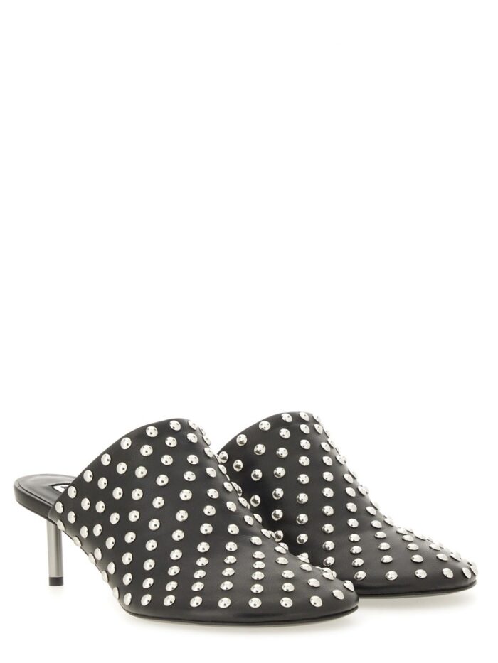JIL SANDER NAPPA LEATHER MULES WITH STUDS