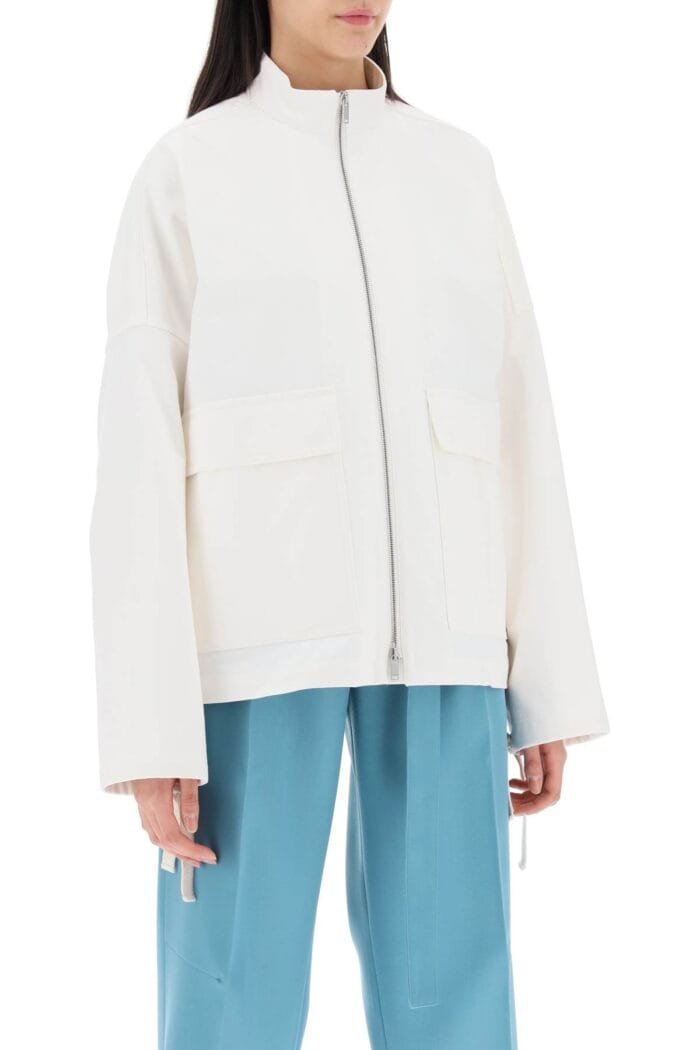 JIL SANDER Oversized Blouson Jacket In Canvas