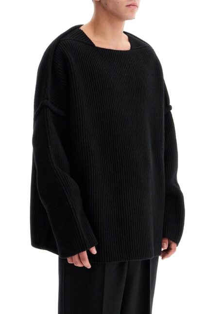 JIL SANDER "oversized Ribbed Wool Pul