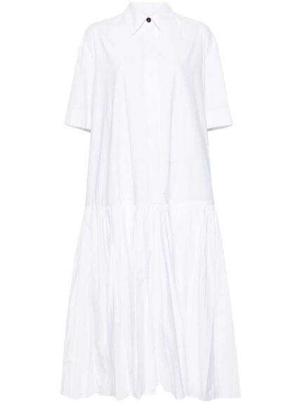 JIL SANDER Poplin Midi Dress