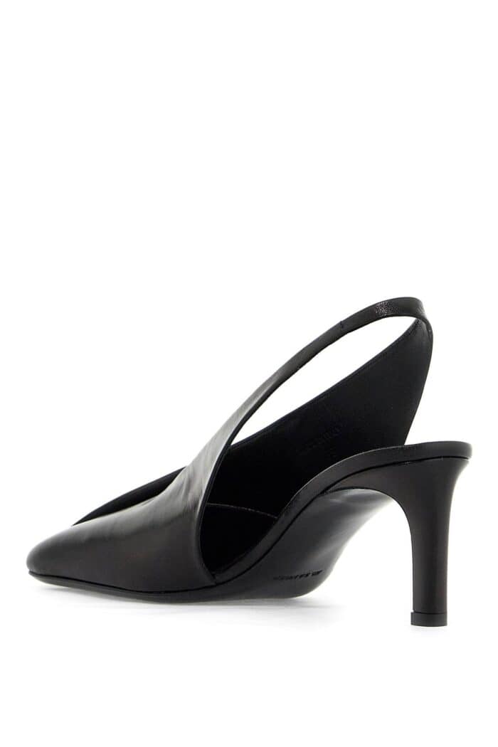 JIL SANDER Shiny Leather Slingback Pumps