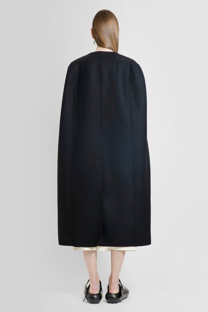 JIL SANDER Trench Cape In Compact Double Wool