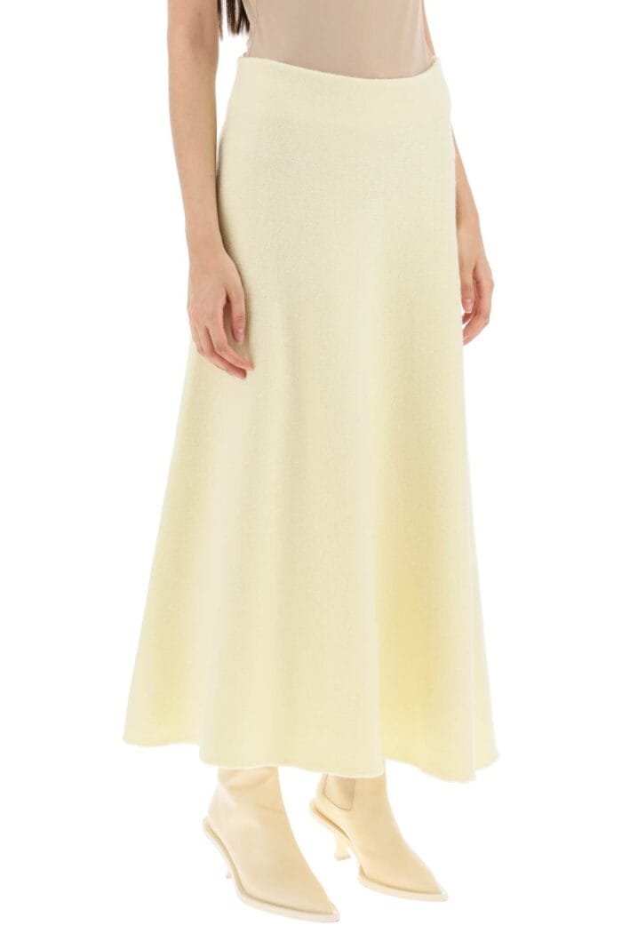 Jil Sander Wool Knit Midi Skirt