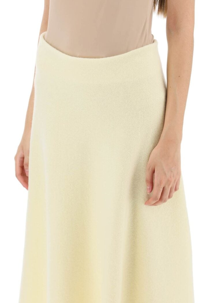 Jil Sander Wool Knit Midi Skirt