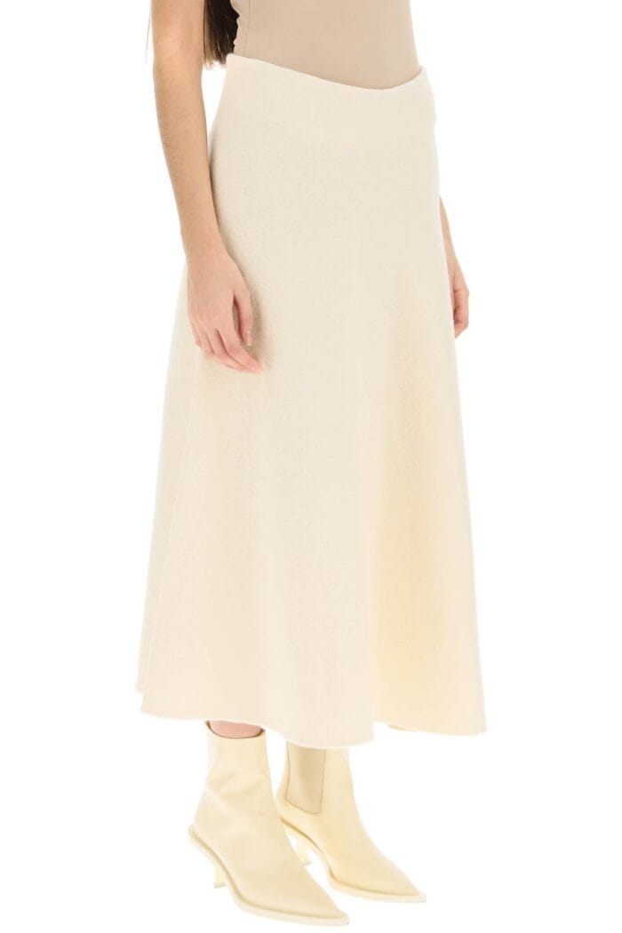 Jil Sander Wool Midi Skirt