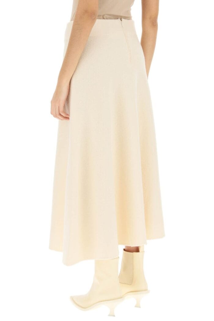 Jil Sander Wool Midi Skirt