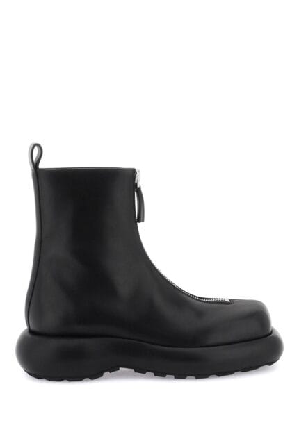 Jil Sander Zippered Leather Ankle Boots