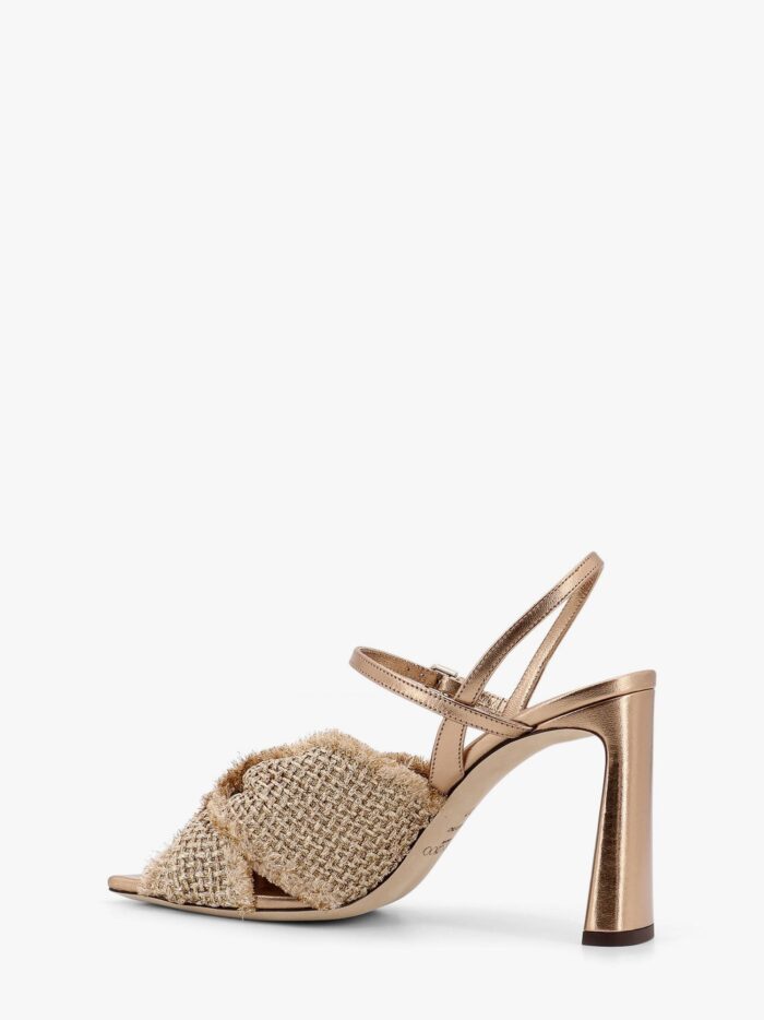 Jimmy Choo Annika Leather And Rafia Sandals