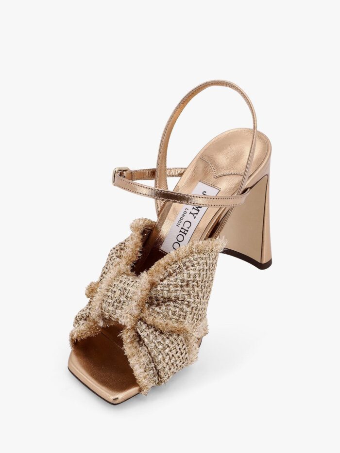Jimmy Choo Annika Leather And Rafia Sandals