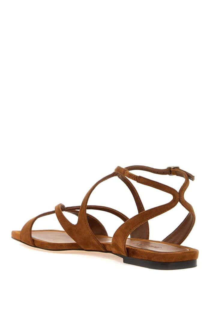 JIMMY CHOO Ayla Flat Suede Leather Sandals