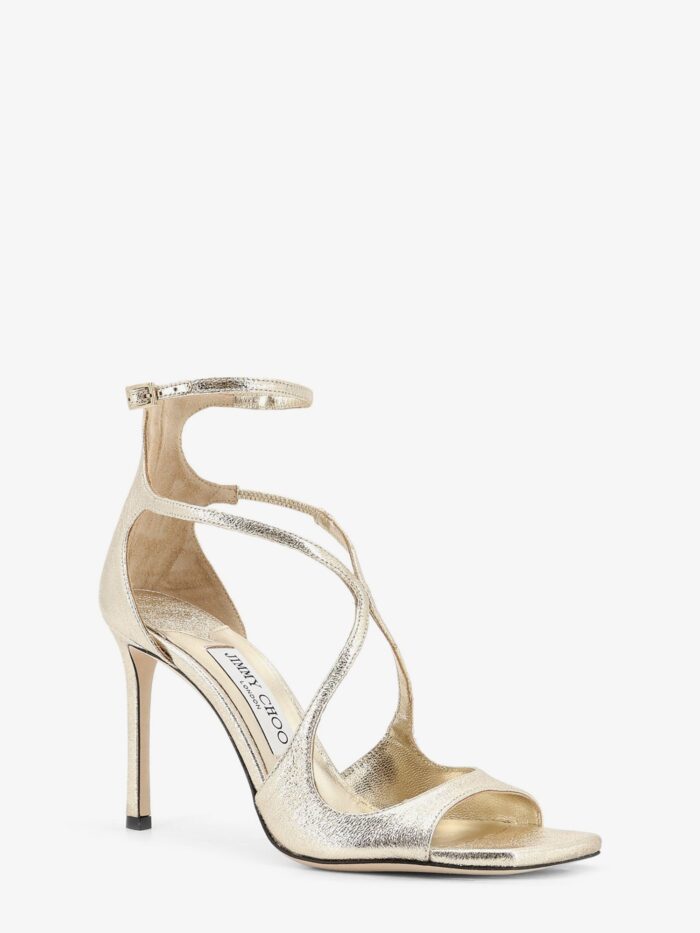 Jimmy Choo Azia Glittered Leather Sandals
