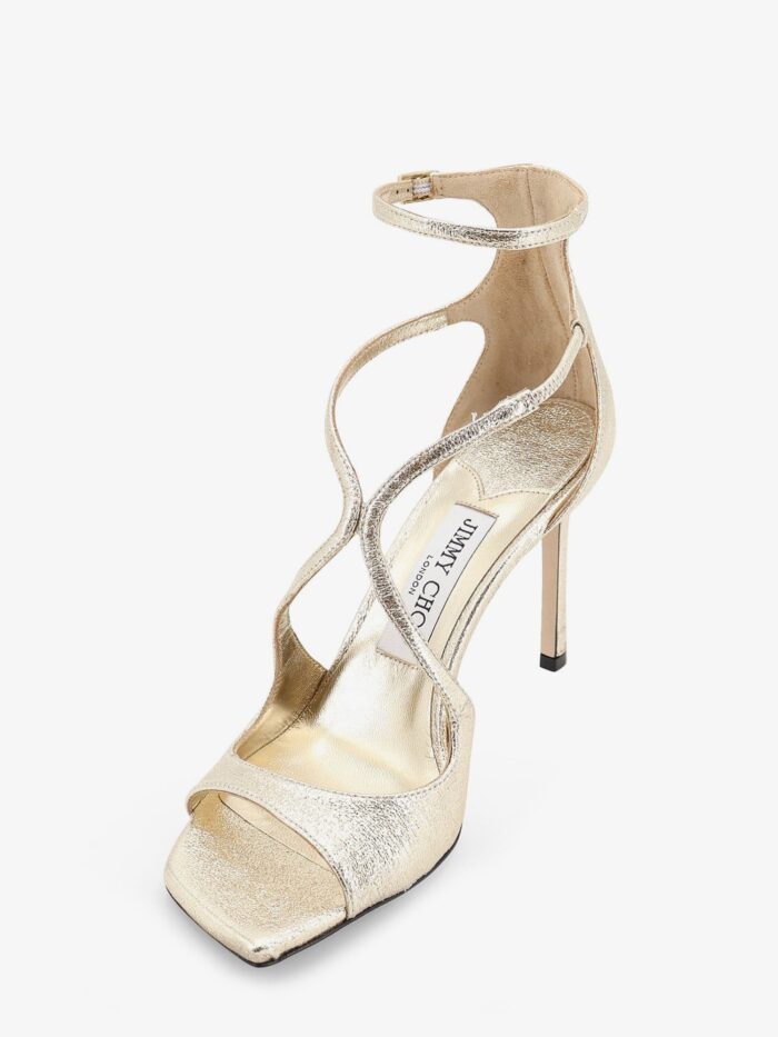 Jimmy Choo Azia Glittered Leather Sandals