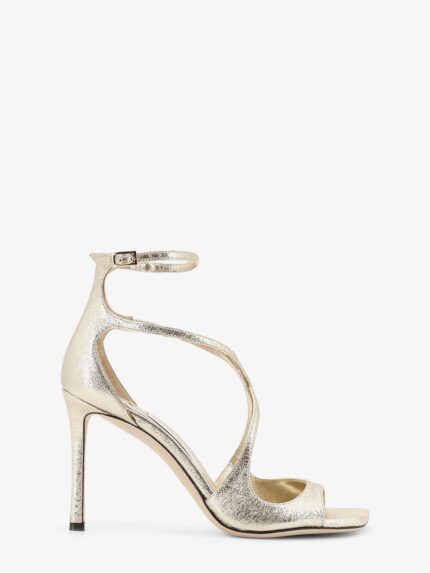 Jimmy Choo Azia Glittered Leather Sandals