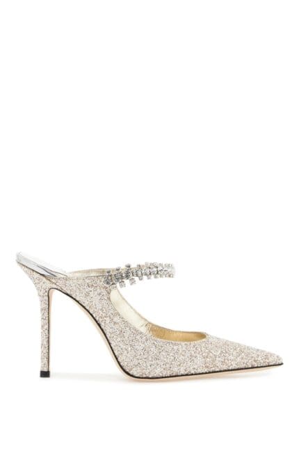 JIMMY CHOO Bing 100 Glitter Fabric M