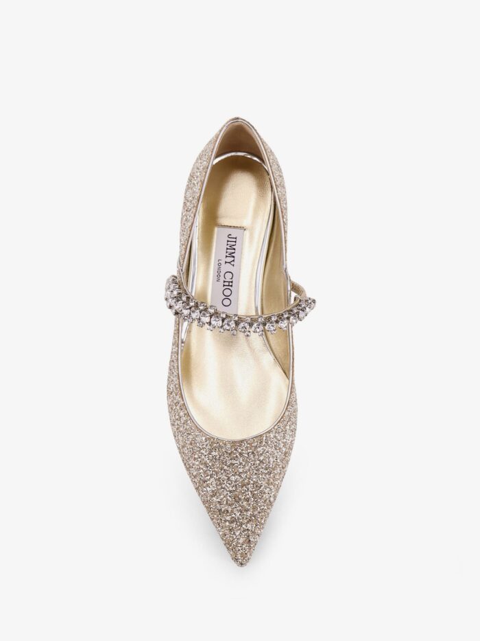 Jimmy Choo Bing Leather Pumps With All-over Glitter Detail