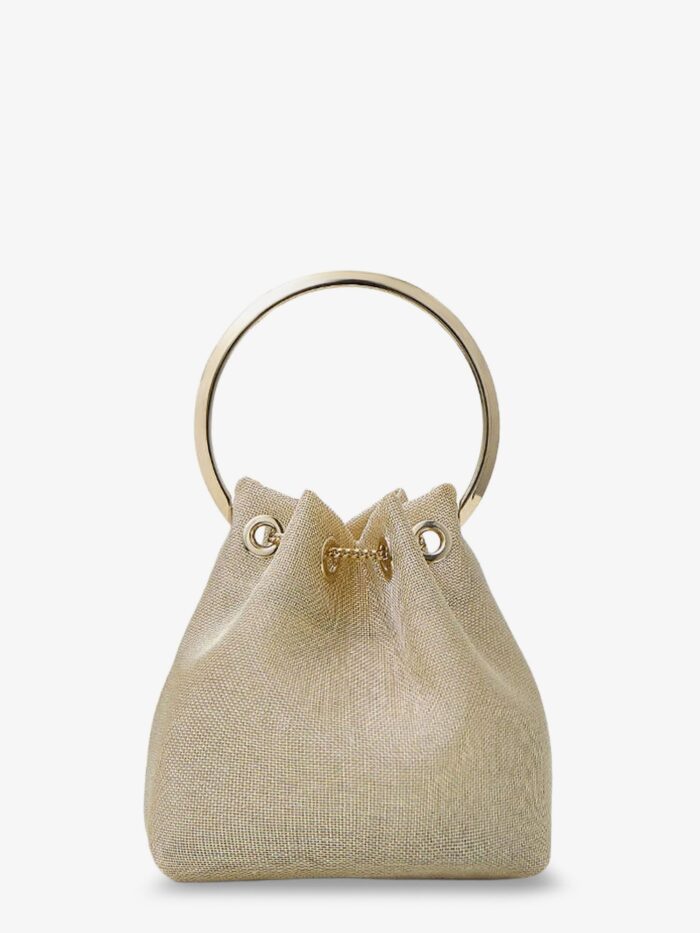 Jimmy Choo Bon Bon Metallic Mesh Bucket Bag
