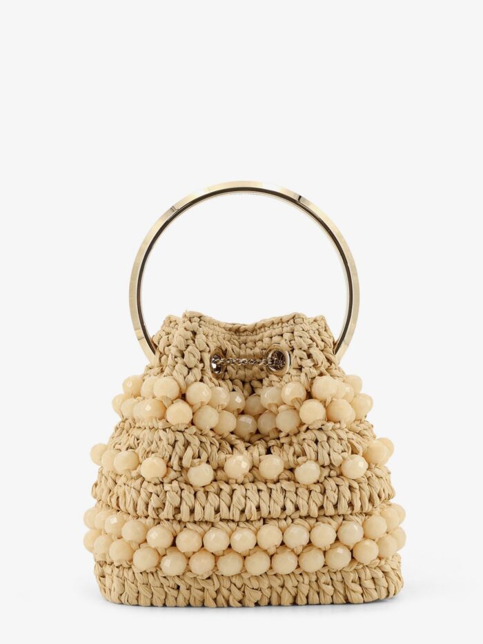 Jimmy Choo Bon Bon Raffia Bucket Bag