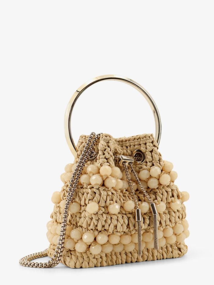 Jimmy Choo Bon Bon Raffia Bucket Bag