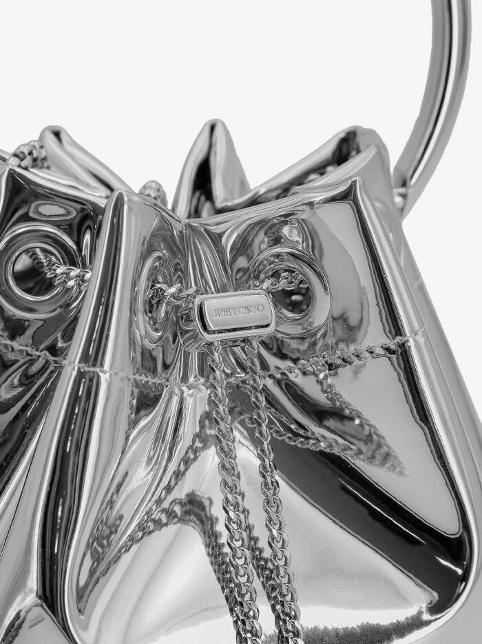 Jimmy Choo Bonbon Bucket Bag In Mirrored Fabric