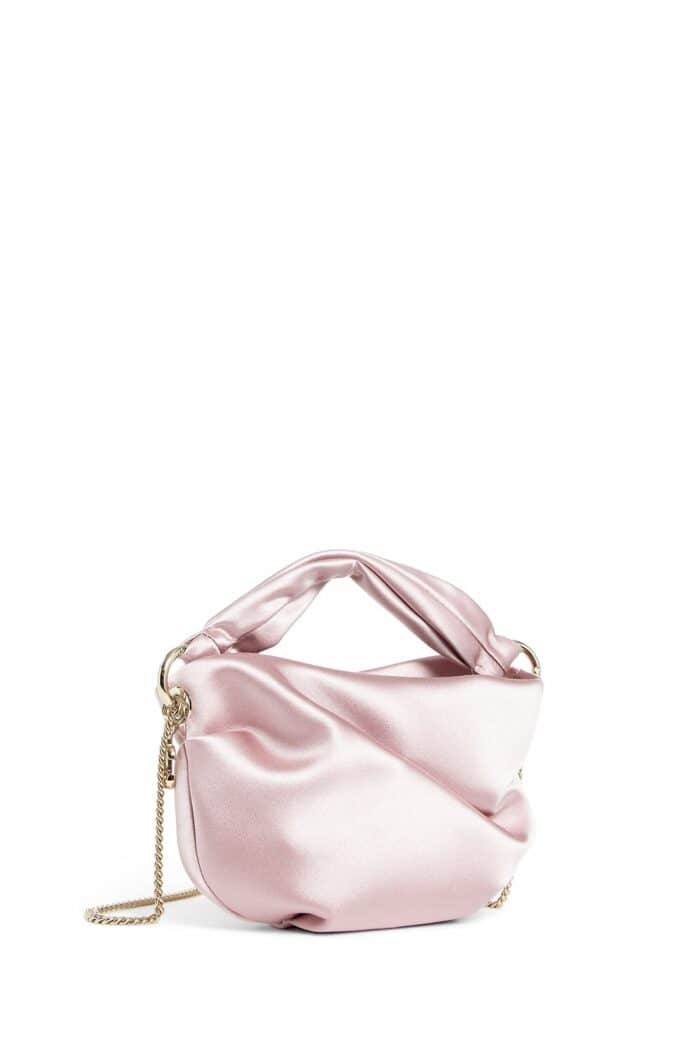 JIMMY CHOO Bonny Satin Bag With Twisted Handle