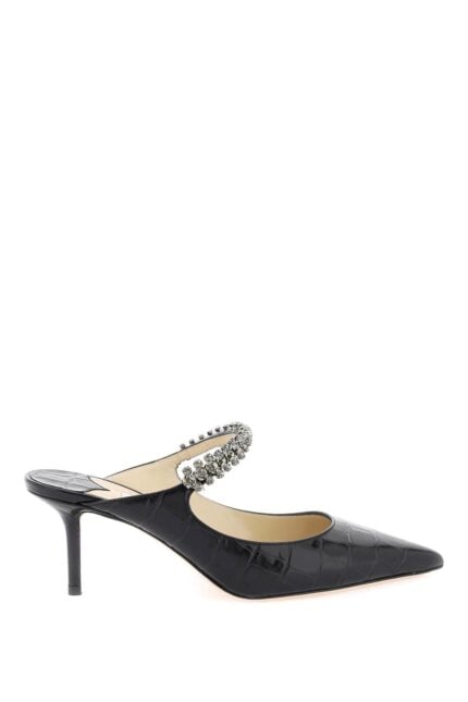 Jimmy Choo Croc-embossed Leather Bing 65 Mules