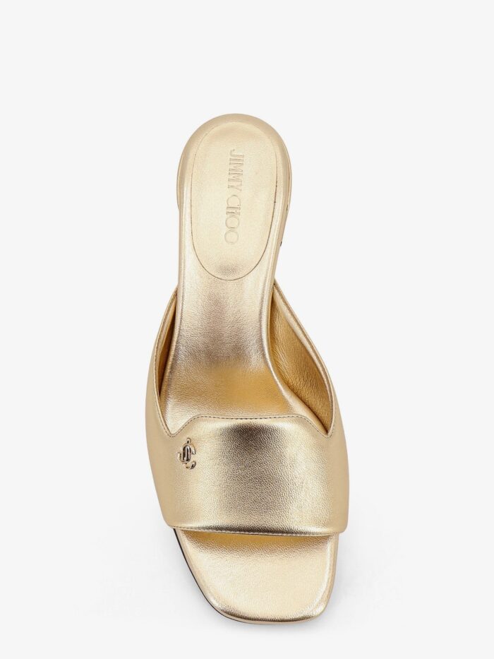 Jimmy Choo Dina 45 Laminated Leather Sandals